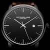 Analog Watch Stuhrling Original Mens Watch Black Brown