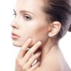 Fashion Bridal Simple Pure Ball White Stud Earrings