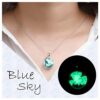 Fine Nature Blue Sky White Cloud Resin Transparent Ladies Necklace