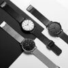 Minimalist Wrist Watch Analog Deep Gray Date BUREI