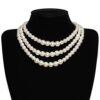 BABEYOND Round Imitation Pearl Necklace Vintage