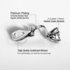 14K White Gold Plated 1.5 Carat CZ Clip-On Earrings – Elegant Simulated Diamond Jewelry