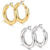 sovesi Gold Hoop Earrings for Women