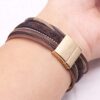 Leopard Print Leather Multi-Layer Wraps Bracelet