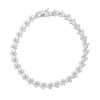 Disney Mickey Mouse Silver Clear Cubic Zirconia Tennis Bracelet 
