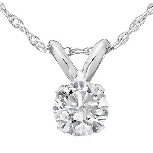 1/3 Ct Diamond Solitaire Pendant Necklace