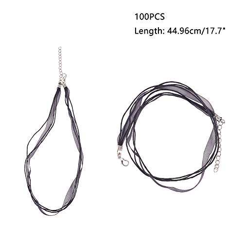 arricraft 100PCS 17.7" Multi-Strand Ribbon Necklace Cord