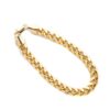 24k Gold Cuban Link Chain Bracelet Yellow Gold
