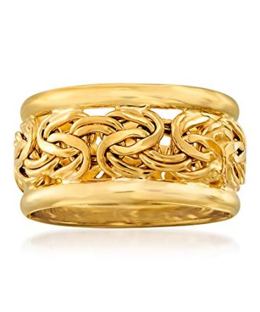 Ross-Simons 18kt Yellow Gold Wide Byzantine Ring