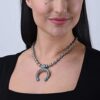 Silver Sleeping Beauty Turquoise Gemstone Naja Pendant