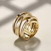 Personalized Cross Ring Enhancers for Women: 13.7MM Silver, Gold, and Rose Gold