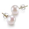 PAVOI 14K Gold Freshwater Cultured White Button Pearl