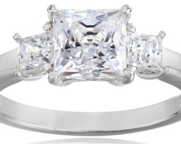 Princess-Cut 3-Stone Ring made with Swarovski Zirconia