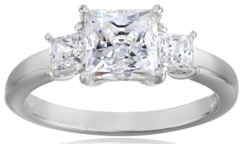 Princess-Cut 3-Stone Ring made with Swarovski Zirconia