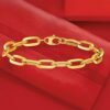 Ross-Simons Italian 14kt Yellow Gold Oval Paper Clip Link Bracelet