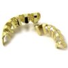 14k Plated Gold with Diamonds Cut Grillz Gold Teeth Set