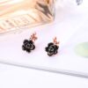 YADOCA 4 Pairs Clip Earrings for Women Fashion Rose