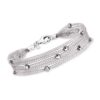 Ross-Simons Italian Sterling Silver Beaded Mesh Bracelet
