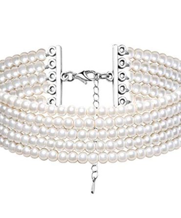 BABEYOND Round Imitation Pearl Choker Necklace