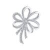 Wedding Holiday White Glittering Crystal Bridal Brooch Pin