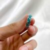 Turquoise Gemstone Wedding Band Sterling Silver