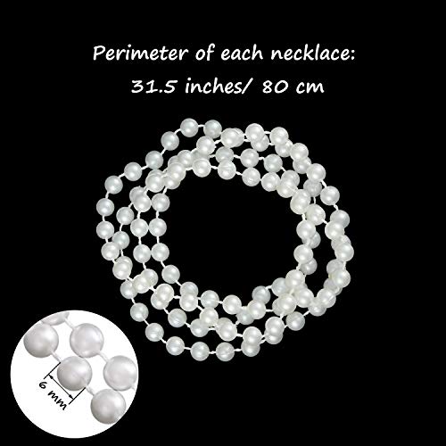 Hicarer 24 Pieces Faux Pearl Necklaces Strand Necklace