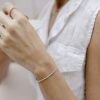 PAVOI 14K Gold Plated White Gold Tennis Bracelet with Cubic Zirconia – Elegant Gift for Women
