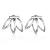 18 Pairs Multiple Dainty Lotus Flower Ear Jacket Earrings