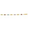 14k Yellow Gold Color Stone Lobster Clasp Anklet 10 Inch
