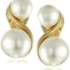Timeless Elegance: Anne Klein Gold-Tone & Faux Pearl Clip-On Earrings