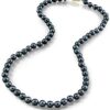THE PEARL SOURCE 14K Gold 5.5-6.0mm Round Genuine Black