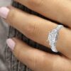 1.0 Carat Diamond, Invisible-Set 14kt White Gold Princess