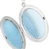 Sterling Silver Extra-Large Engraved Oval Locket Necklace