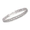 Ross-Simons 14kt White Gold Double-Oval Link Bracelet