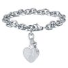Initial Charm Bracelet for Women - Engraved Letter A Initial Bracelet