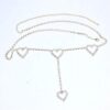 Rhinestone Body Chains Belt Crystal Waist Chains Heart Pendant