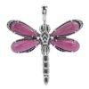 American West Sterling Silver Pink Rhodonite Pendant Enhancer
