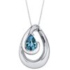 Peora London Blue Topaz Pendant Necklace