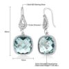 Gem Stone King Sterling Silver Simulated Aquamarine Dangle Earrings