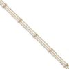 14k Tri Color Yellow White Gold,  Ankle Beach Chain Bracelet