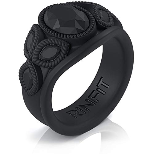 Silicone Ring Oval Diamond Women's Rubber Engagement Bands