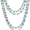 Turquoise & Freshwater Cultured Pearl Necklace Earrings Set