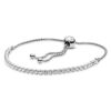 Pandora Glowing Slider Tennis Bracelet in Sterling Silver with Cubic Zirconia – Adjustable and Elegant Design