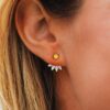 Pura Vida Silver Daisy Ear Jacket Earrings
