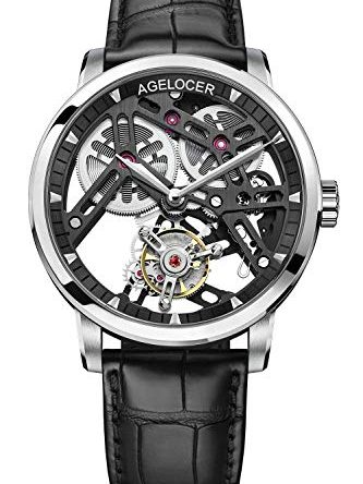 Agelocer Men's Watch Top Brand Tourbillon Skeleton Watch