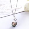 CHAULRI Authentic 9-10mm South Sea Tahitian Black Pearl Pendant