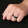 HZMAN 8mm Moon Star Sun Statement Ring