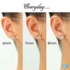 14k Yellow Gold Solitaire Round Cubic Zirconia Stud Earrings