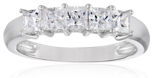 Princess-Cut 5-Stone Ring made with Swarovski Zirconia