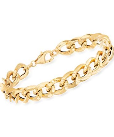 14kt Yellow Gold Curb-Link Bracelet Ross-Simons
